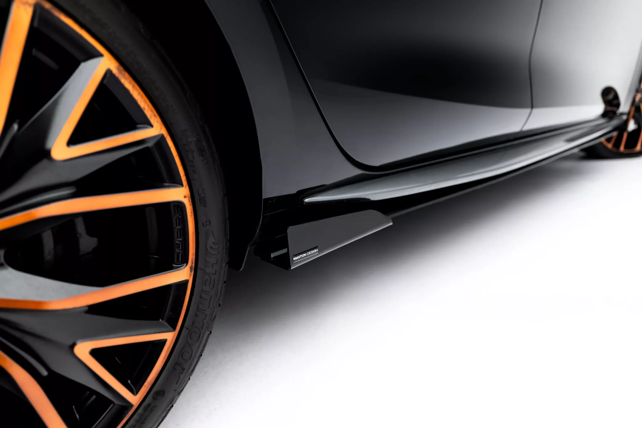 Seitenschweller Flaps Für Cupra Leon ST / Hatchback Aero Mk1 / Mk1 Facelift Schwarz Hochglanz