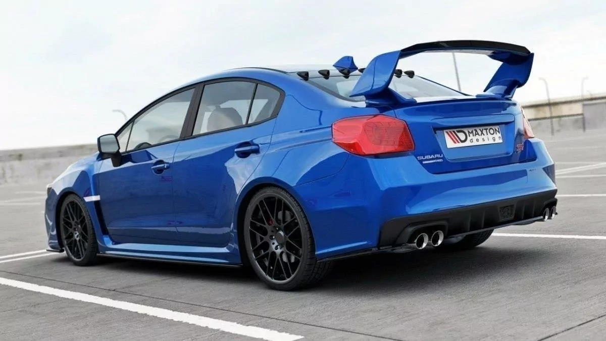 Heck Ansatz Flaps Diffusor Passend Für Diffusor Passend Für SUBARU WRX STI Schwarz Hochglanz Schwarz Hochglanz