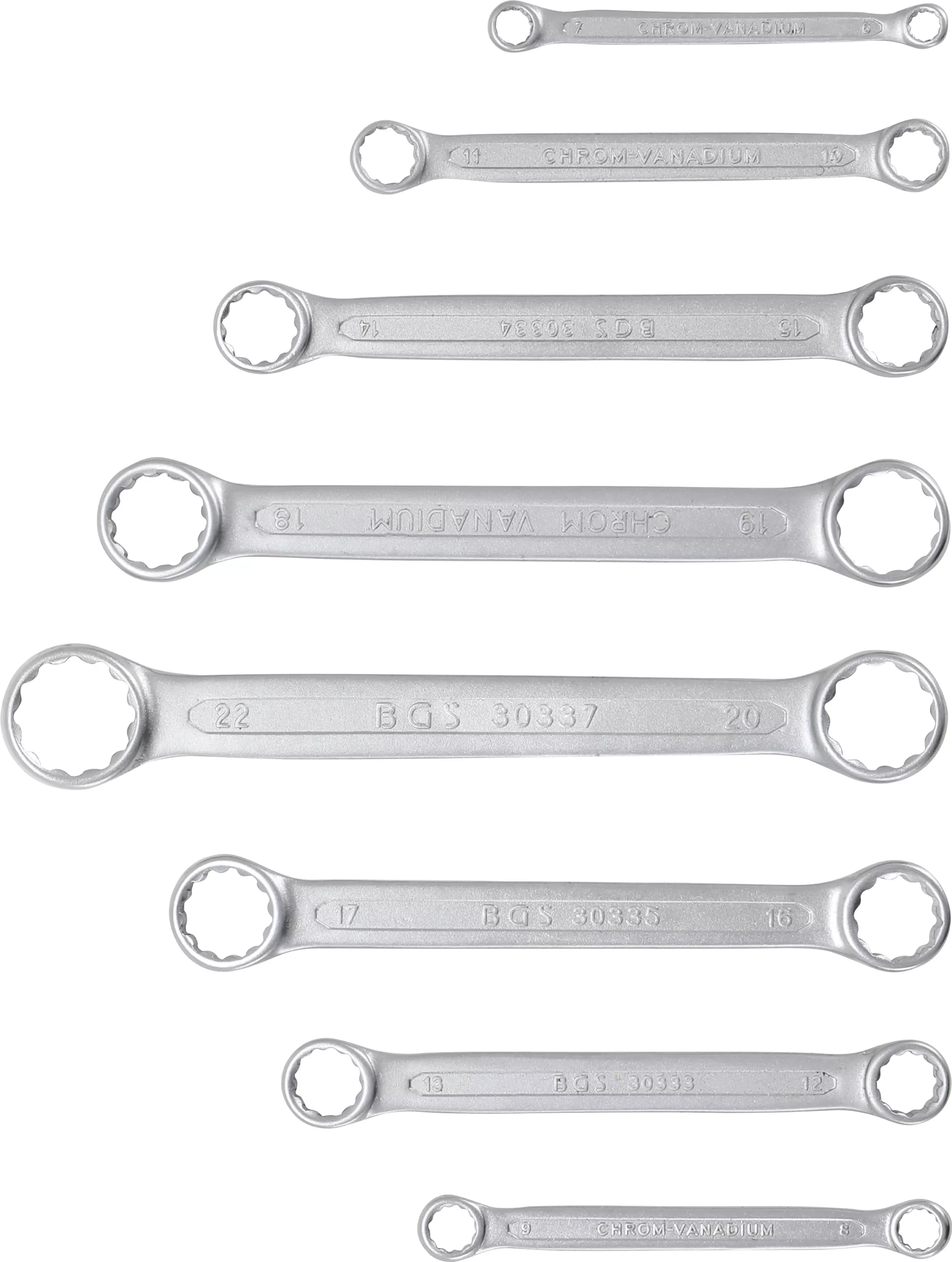 Doppel-Ringschlüssel-Satz | extra flach | SW 6 - 22 mm | 8-tlg.