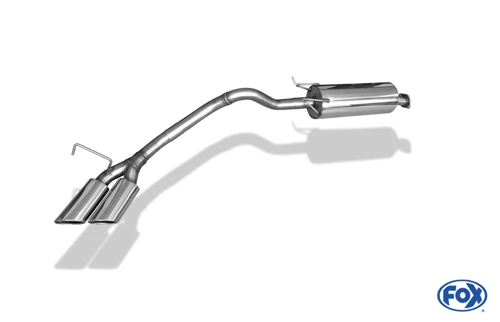 Ford Ranger 2011-08/2015 - 4x4 - Doppelkabine Endschalldämpfer Sidepipe, Ausgang an der rechte Fahrzeugseite hinter dem Hinterrad  - 2x115x85 Typ 38