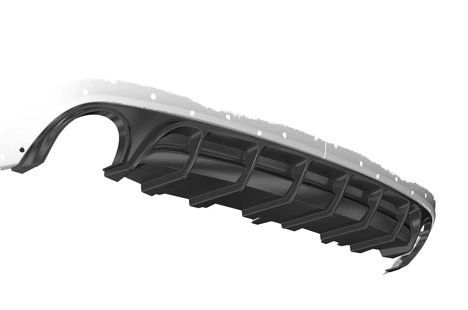 Heckansatz für Audi A6 C7 (4G) HA227 Schwarz Strukturiert