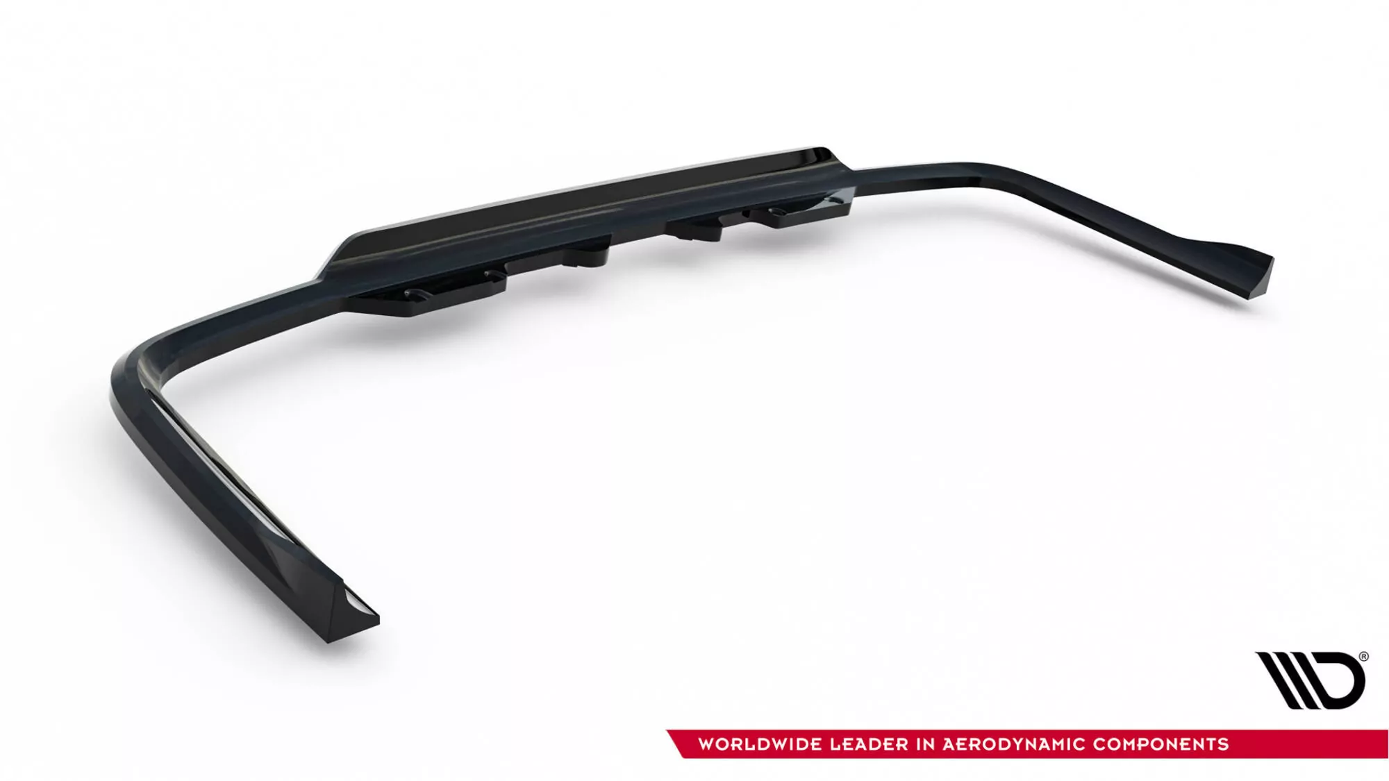 Hinten Splitter (mit Einem Vertikalem Balken) Ford Transit Custom / Tourneo Custom Mk2 Schwarz Hochglanz