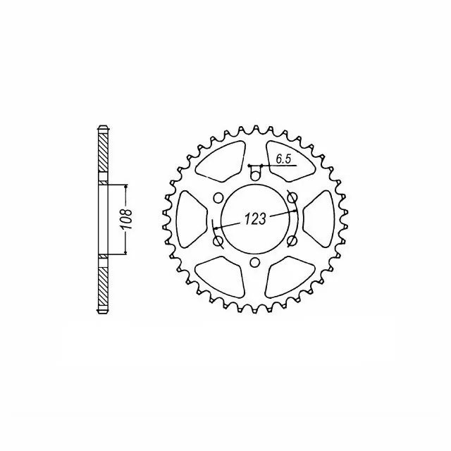 Kettenrad Stahl 53 Zähne Teilung 420