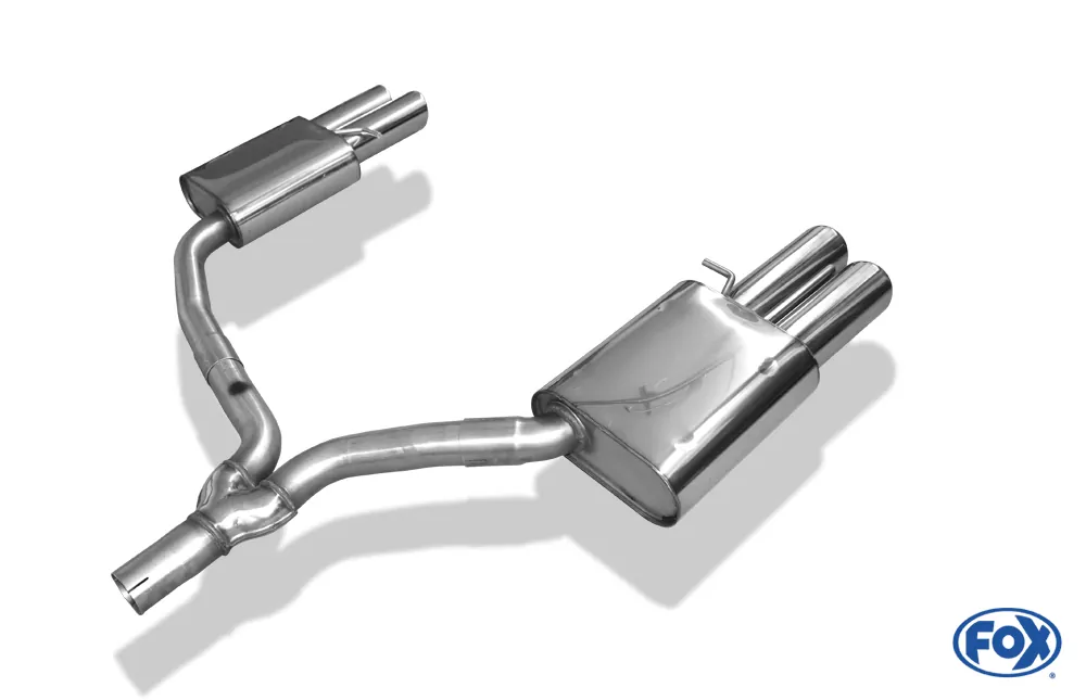 Audi A4 B8 Limousine/ Avant + S-Line Endschalldämpfer rechts/links zweiflutig inkl. Y-Adapterrohr Ø55mm - 2x90 Typ 17 rechts/links
