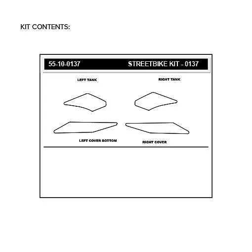 Stompgrip Traction Pad Volcano für Kawasaki Z125 17-22 Hybrid