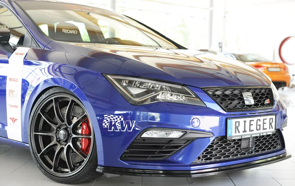 Rieger Spoilerschwert für Seat Leon FR (5F) | 3-tür. (SC) 01.17- (ab Facelift) für orig. FR-/ Cupra-Frontschürze