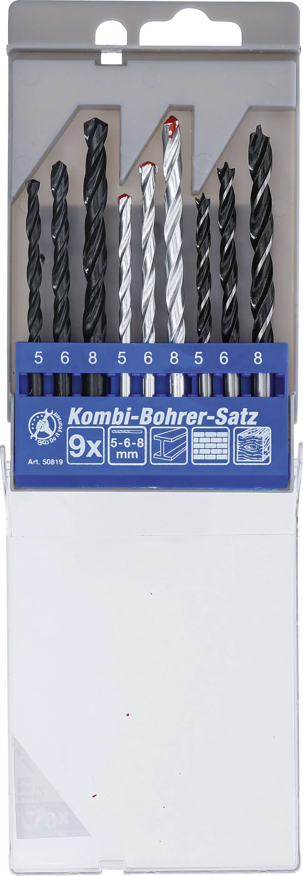 Kombi-Bohrer-Satz | 5 - 8 mm | 9-tlg.