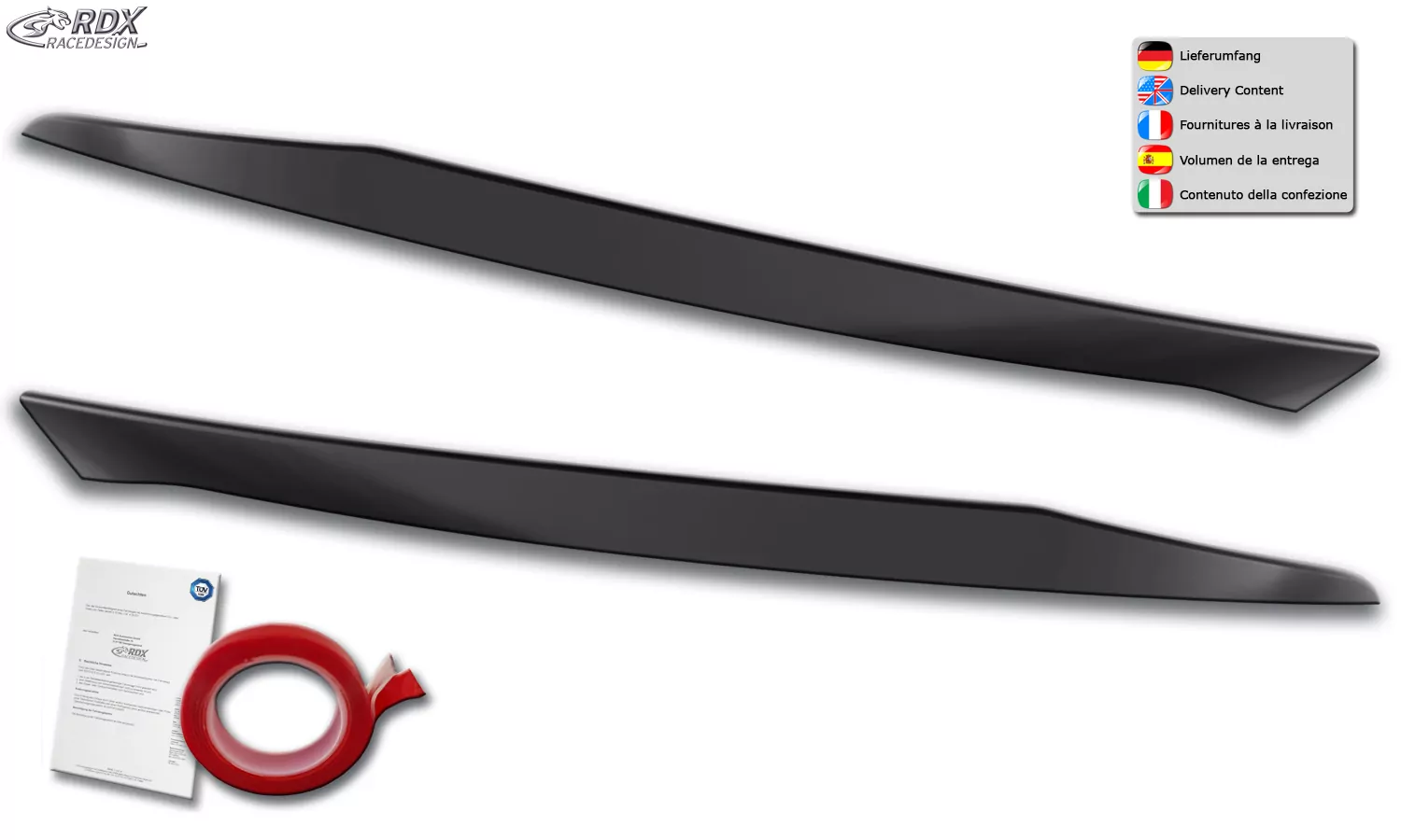 RDX Scheinwerferblenden für MERCEDES GLE 167 (2018+) Böser Blick