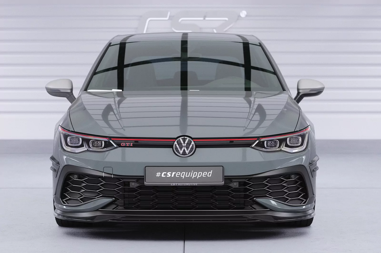 Cup-Spoilerlippe mit ABE für VW Golf 8 (Typ CD) GTI Clubsport CSL711 Schwarz Strukturiert