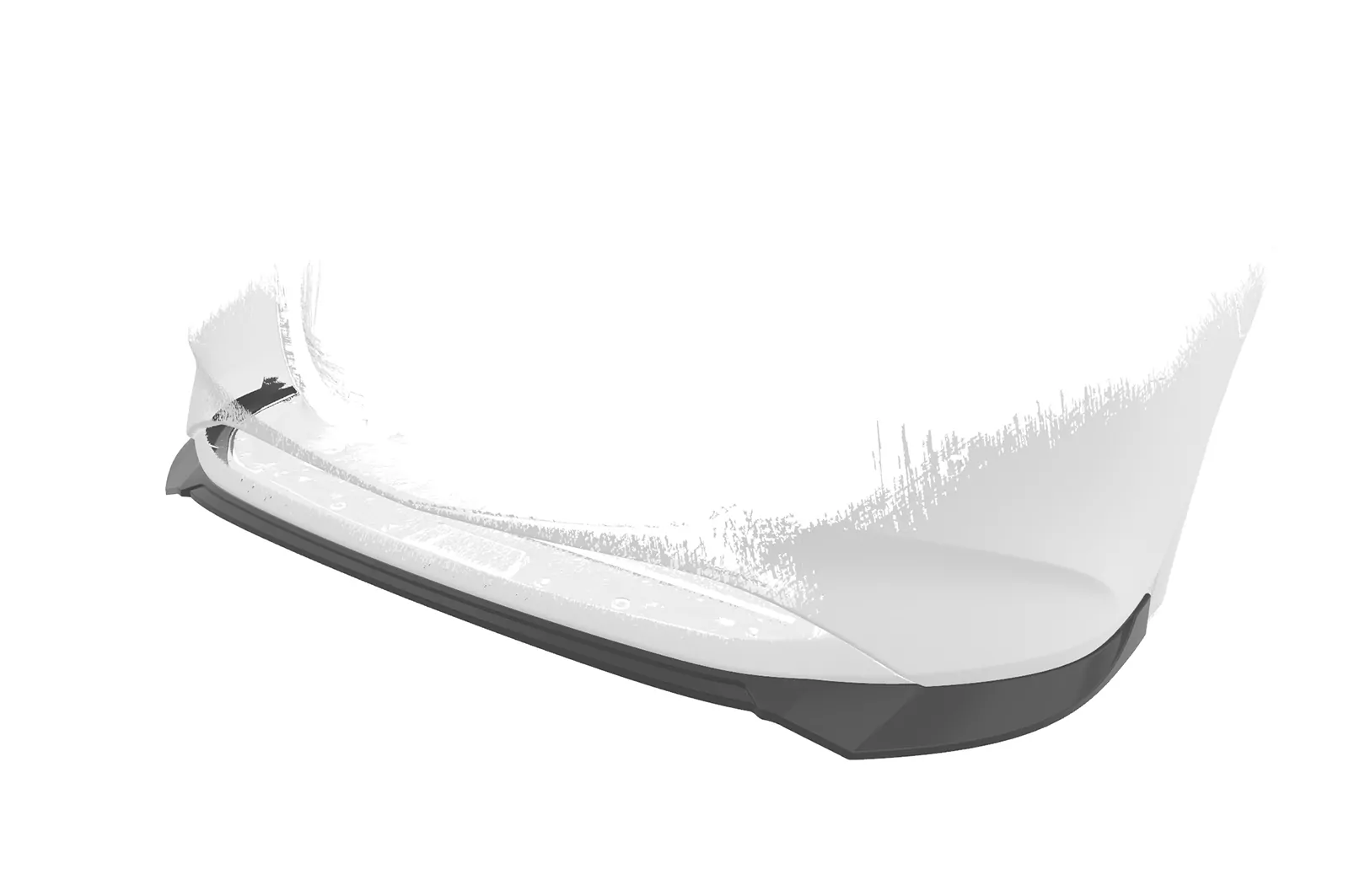 Cup-Spoilerlippe mit ABE für Mazda 3 (Typ BP) CSL649 Schwarz Strukturiert