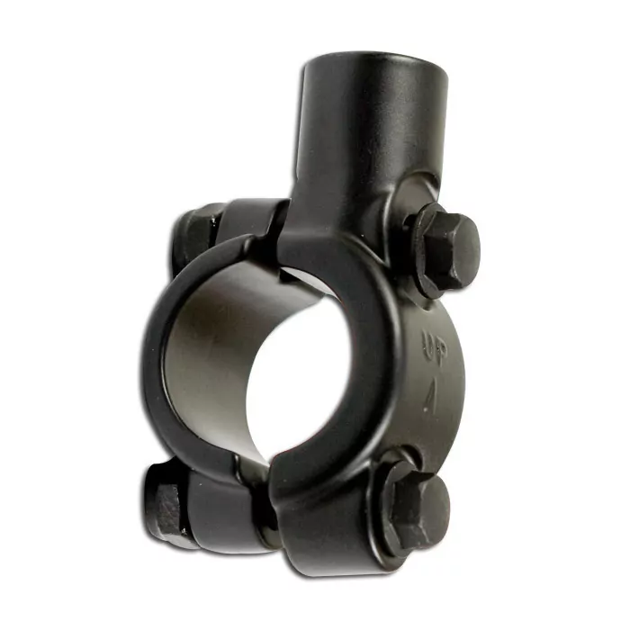  Spiegelschelle 22mm, schwarz, 10mm Rechtsgewinde, ALU-Guss, zweiteilig