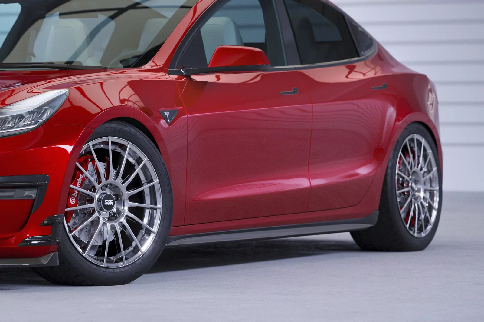 Seitenschweller für Tesla Model 3 SS474 Glossy (schwarz hochglanz)