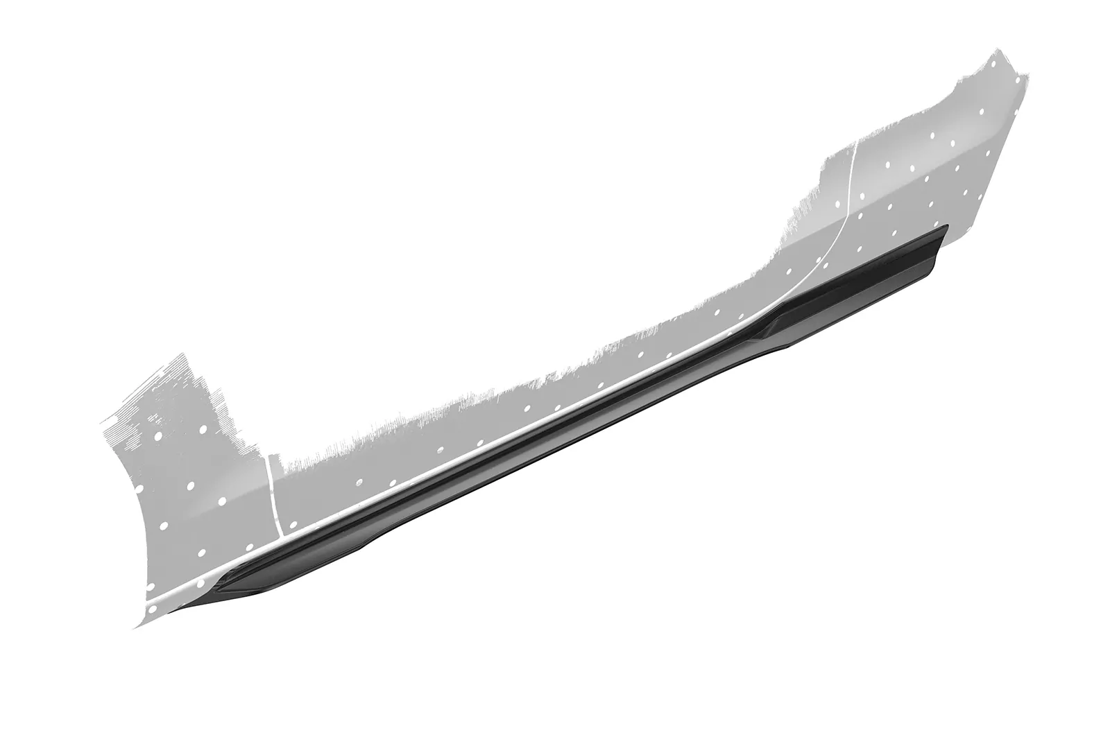 Seitenschweller für Audi A5 8T Coupe und Cabrio SS512 Schwarz Strukturiert