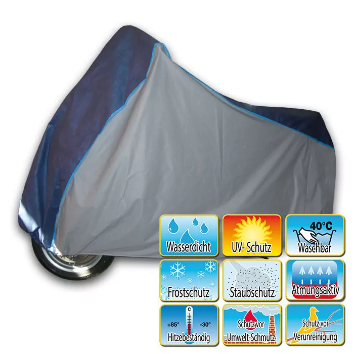 Motorrad-Abdeckplane "Tropical" | Gr. S | grau/bla bis 350ccm