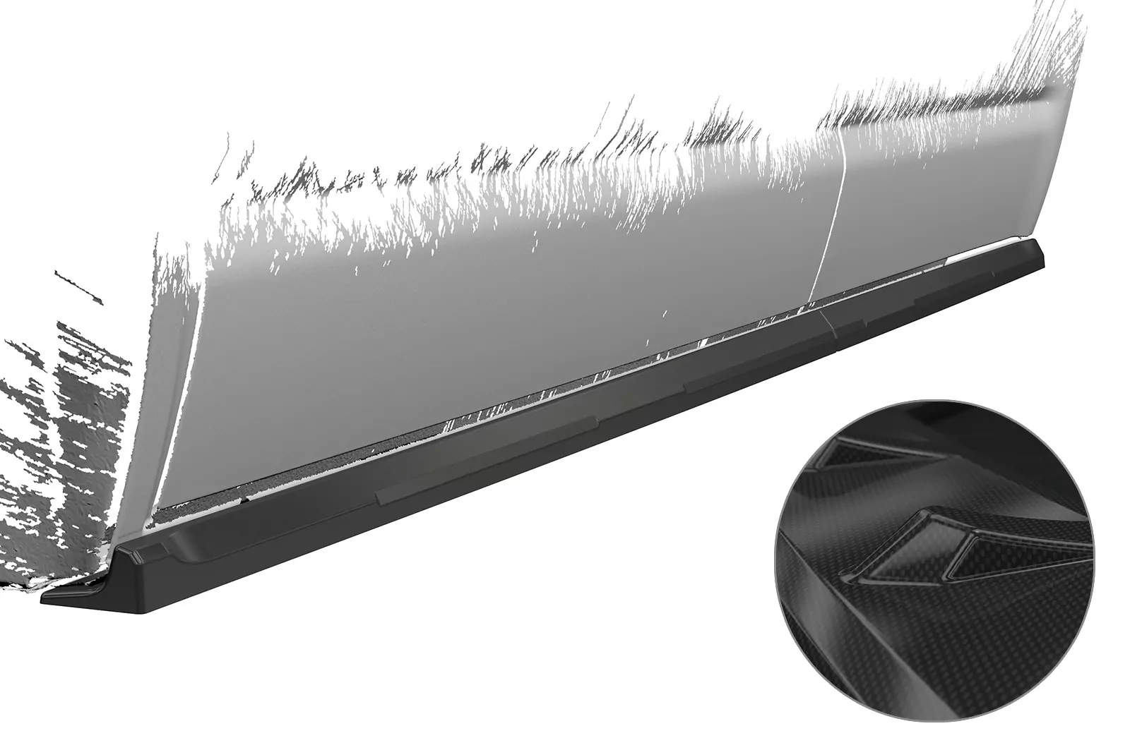 Seitenschweller für VW T5 SS476-C Carbon Look Hochglanz