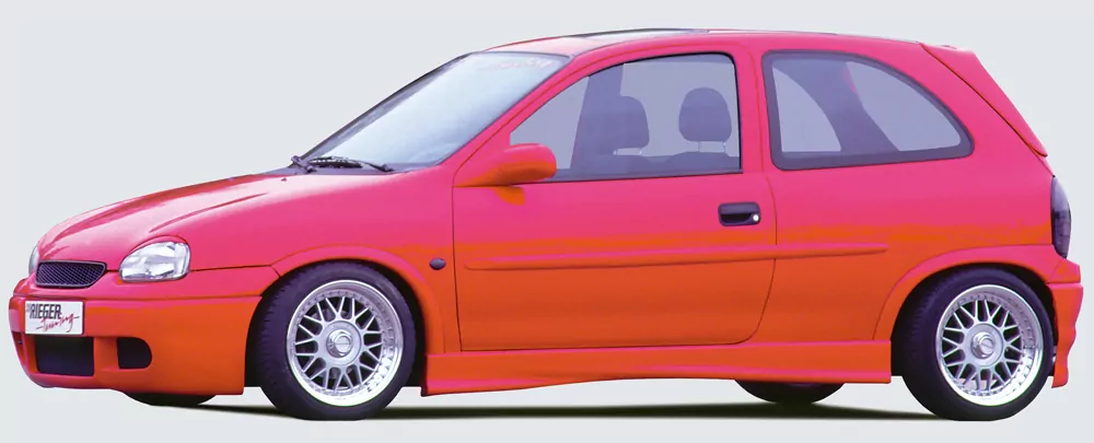 Rieger Seitenschweller für Opel Corsa B - 3-tür. 11.96- (ab Modell 97) carbon optik