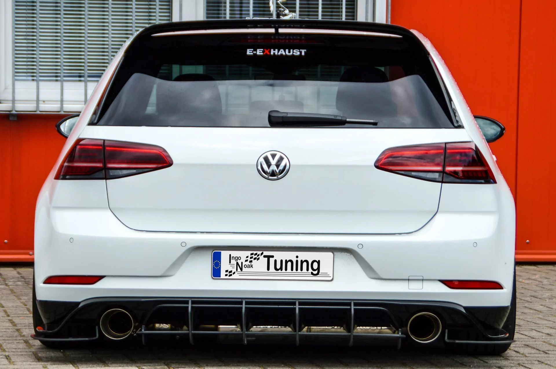 Racing Heckansatz Diffusor mit Seitenteilen für VW Golf 7 GTI TCR