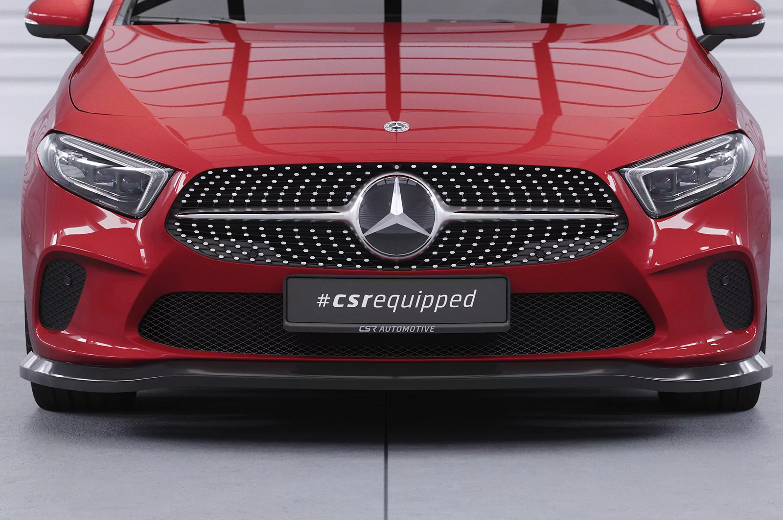 Cup-Spoilerlippe mit ABE für Mercedes A-Klasse W177 CSL312 Strukturiert (schwarz matt)