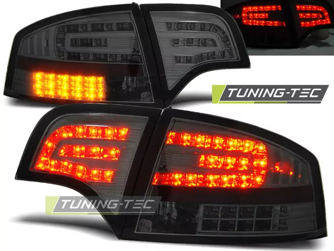 Led Tail Lights Smoke Fits Audi A4 B7 11.04-03.08 Sedan