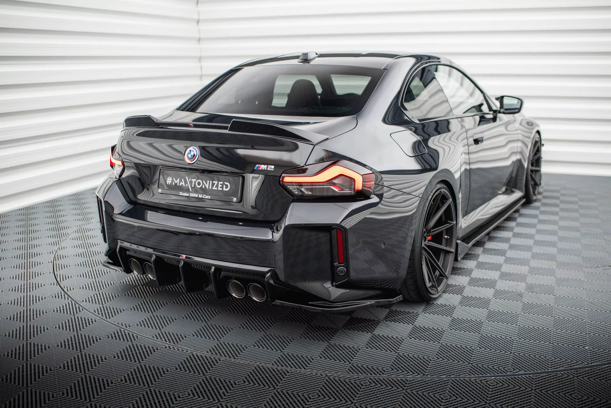 Heck Ansatz Flaps Diffusor V.3 Für (FĂĽr Heckansatz V.1) BMW M2 G87 Schwarz Hochglanz