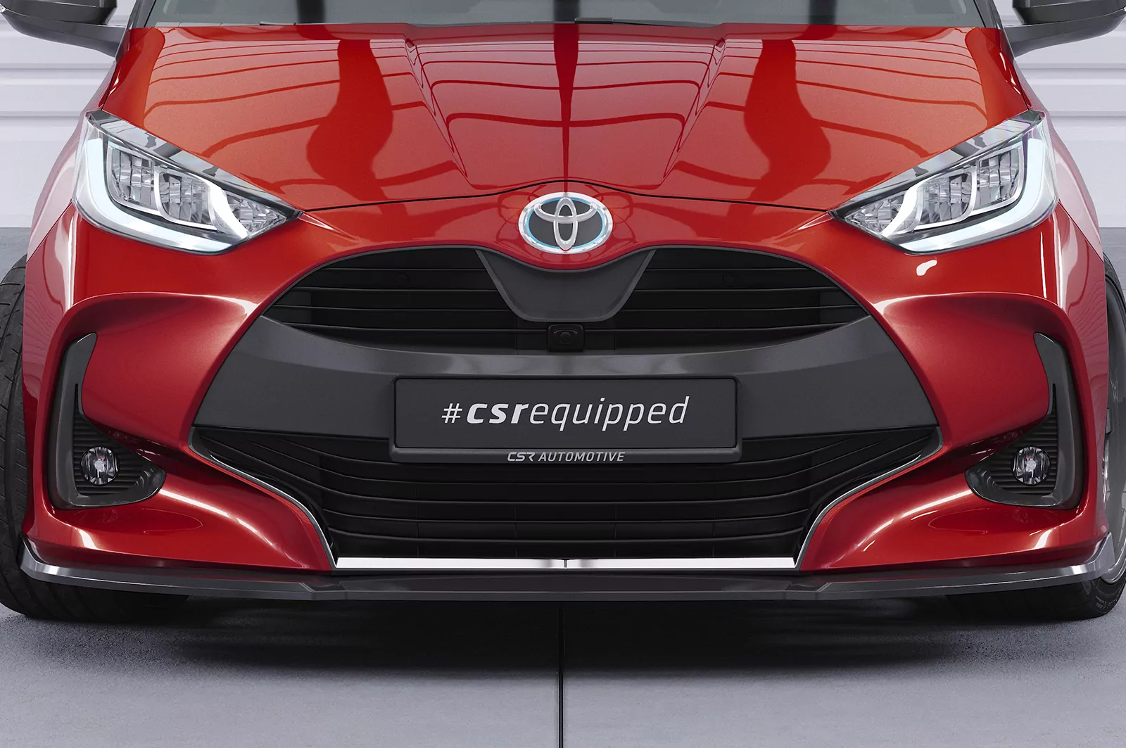 Cup-Spoilerlippe mit ABE für Toyota Yaris (XP21) CSL765 Schwarz Strukturiert