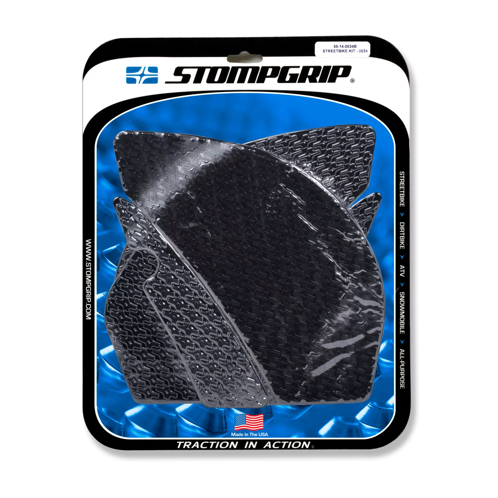 Stompgrip Traction Pad Icon für Kawasaki Ninja ZX-10R 08-10 Schwarz