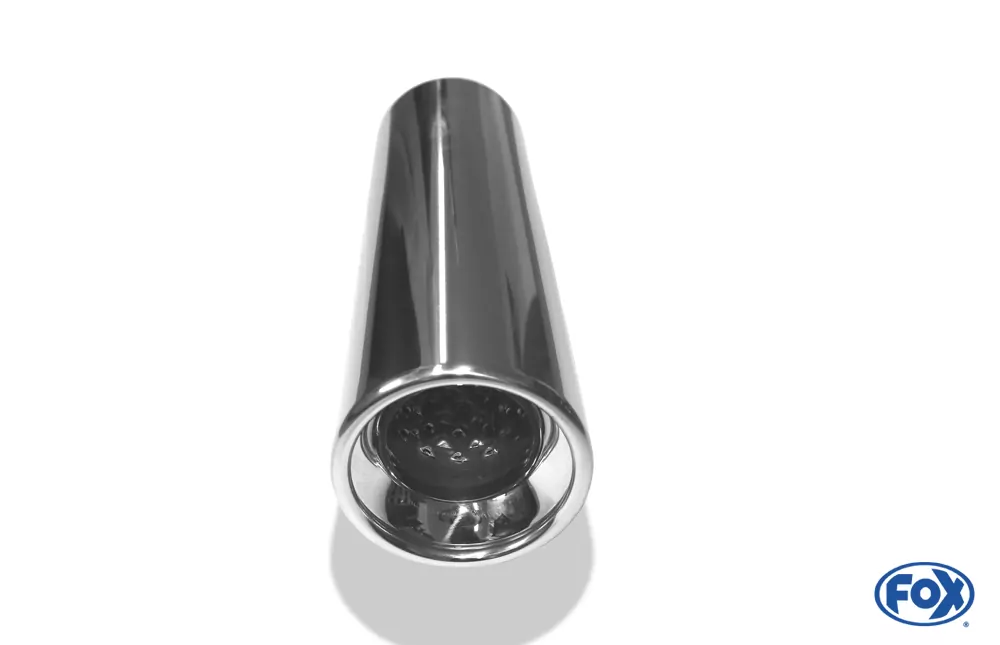 Anschweißendrohr Typ 13  Ø 90 mm / Länge: 300 mm  - rund / eingerollt / gerade / mit Absorber