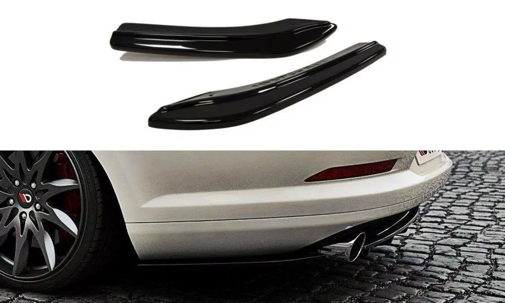 Heck Ansatz Flaps Diffusor Passend Für Diffusor Passend Für VW Passat CC R36 RLINE (vor FL) Schwarz Hochglanz Schwarz Hochglanz