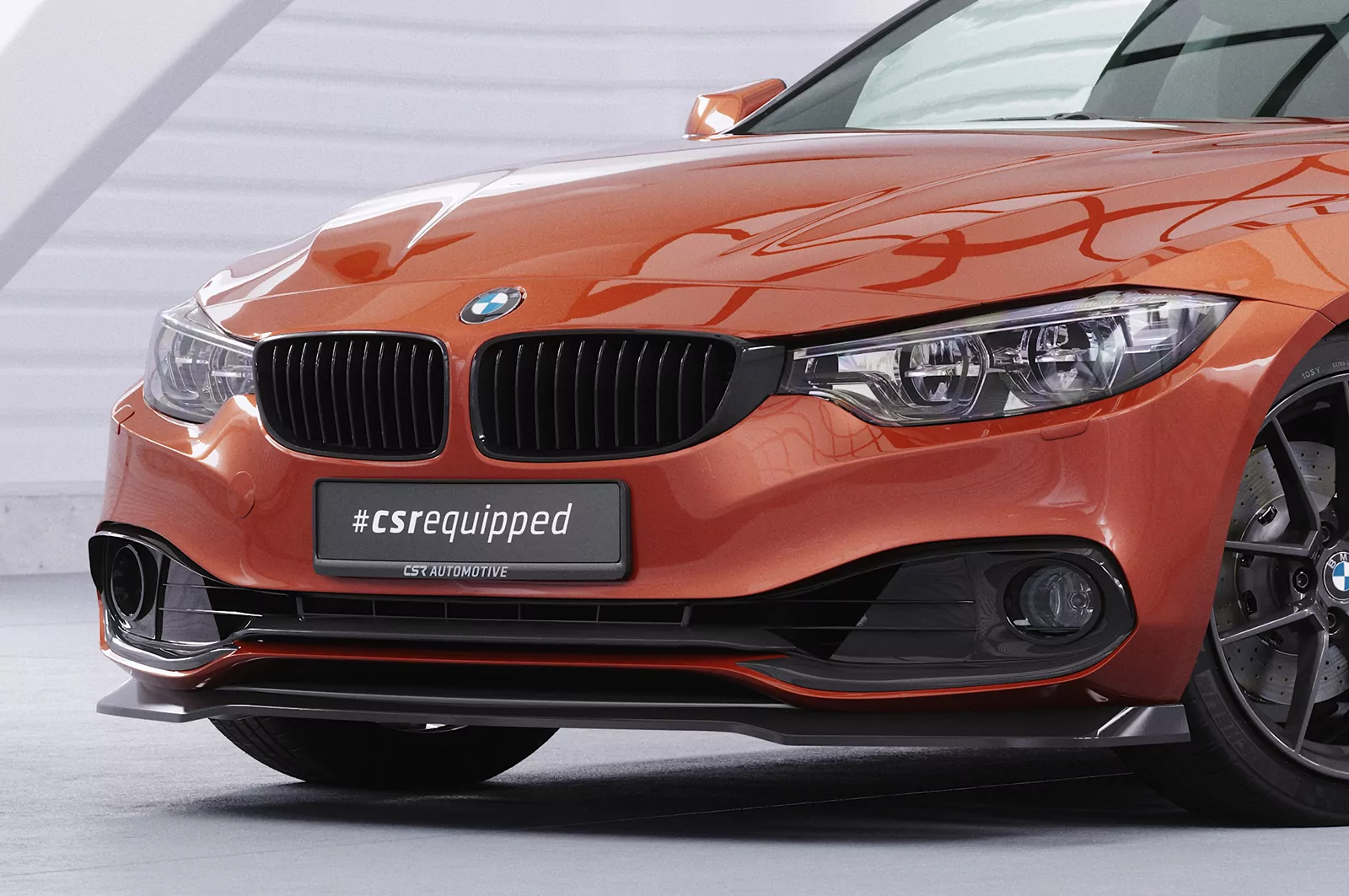 Cup-Spoilerlippe mit ABE für BMW 4er F36 Gran Coupe CSL781 Schwarz Strukturiert