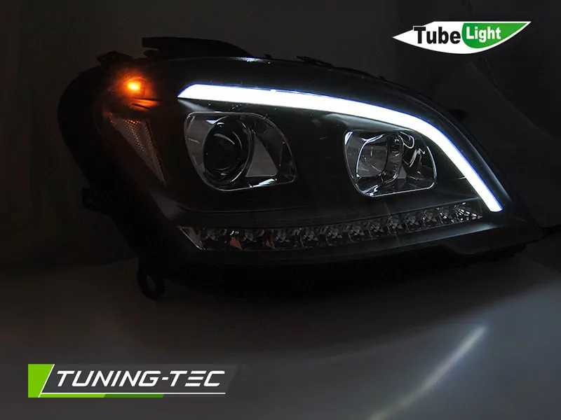 Headlights Tube Light Black Seq Fits Mercedes W164 Ml M-klasa 09-11