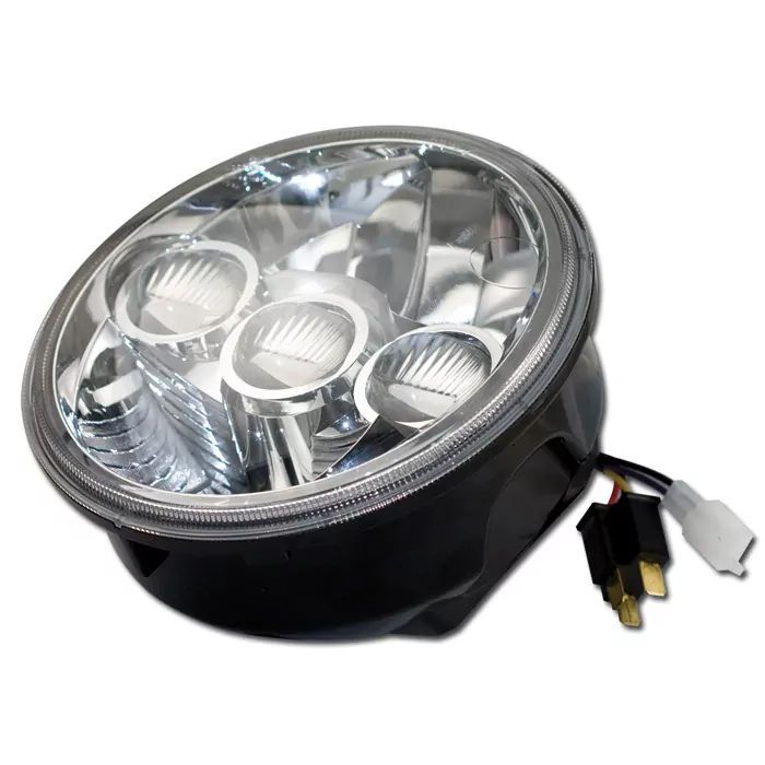 Led-scheinwerfereinsatz 7 Zoll, Fargo, Chrom, Ø=178 Mm, Abblend/ Fern- Und Standlicht, E-geprüft