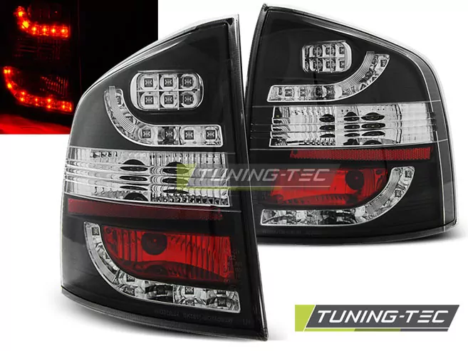 Led Tail Lights Black Fits Skoda Octavia Ii Kombi 04-12