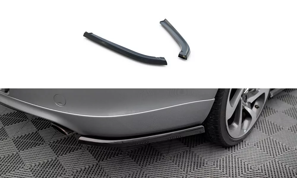 Heck Ansatz Flaps Diffusor Für Opel Insignia OPC-Line Mk1 Schwarz Hochglanz
