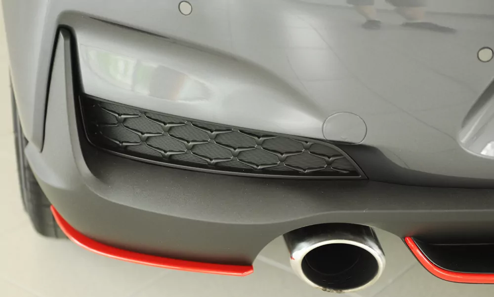 Rieger Heckschürzenansatz seitlich links für Hyundai i30 N  (PDE) | 5-tür. (Schrägheck) 07.17- für orig. N-Heckeinsatz (Schrägheck)