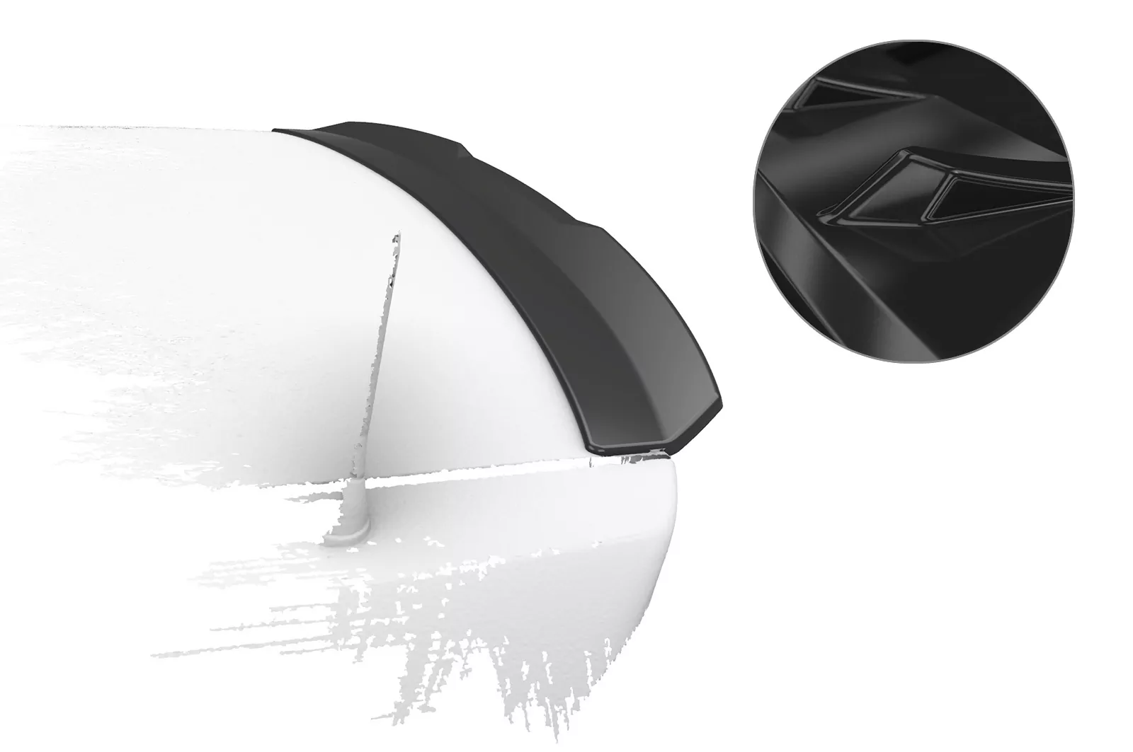 Heckflügel mit ABE für BMW 3er E46 Coupe / Cabrio Glossy (schwarz hochglanz)