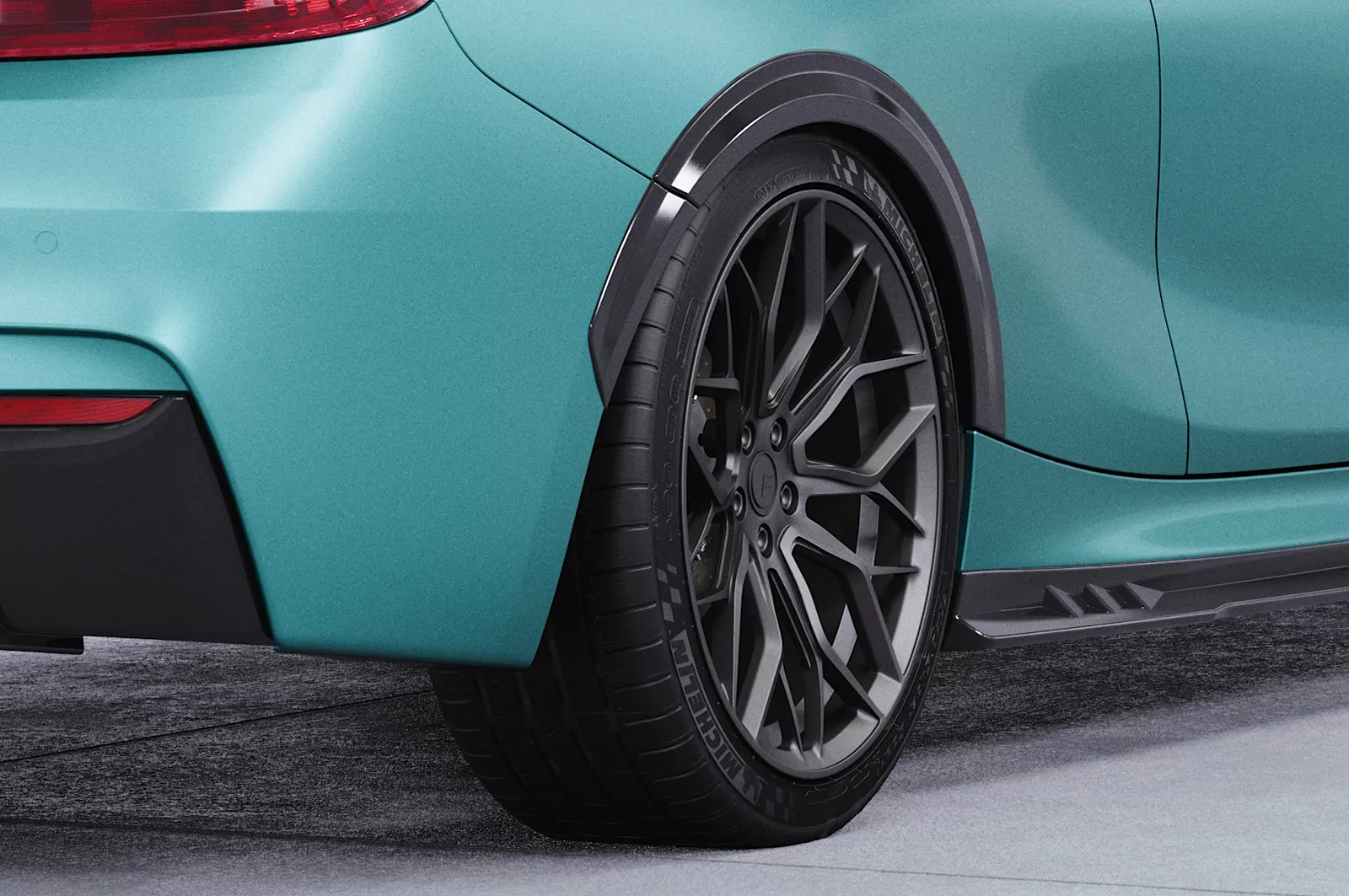 Kotflügelverbreiterung für BMW 2er F22/F23 VB034 Carbon Look Hochglanz