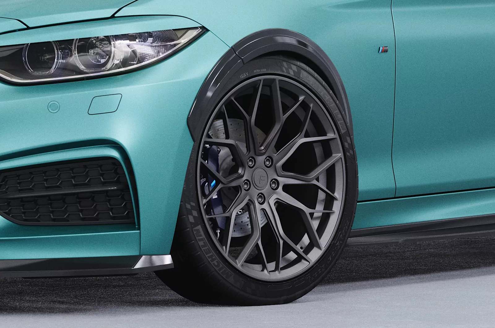 Kotflügelverbreiterung für BMW 2er F22/F23 VB034 Carbon Look Hochglanz