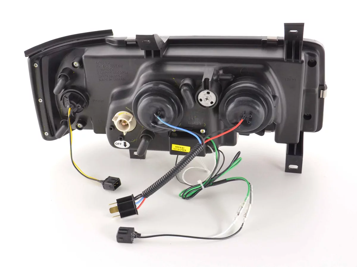 Scheinwerfer Set Daylight LED TFL-Optik VW Bus Typ T4 Bj. 90-03 chrom