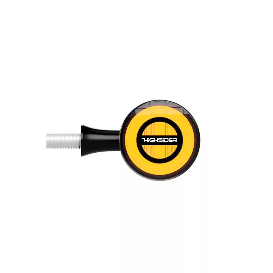 HIGHSIDER Pro Rocket Classic LED Indicator Gehäuse  Schwarz / Linse Rauchgrau (Paar), Vorn & Hinten