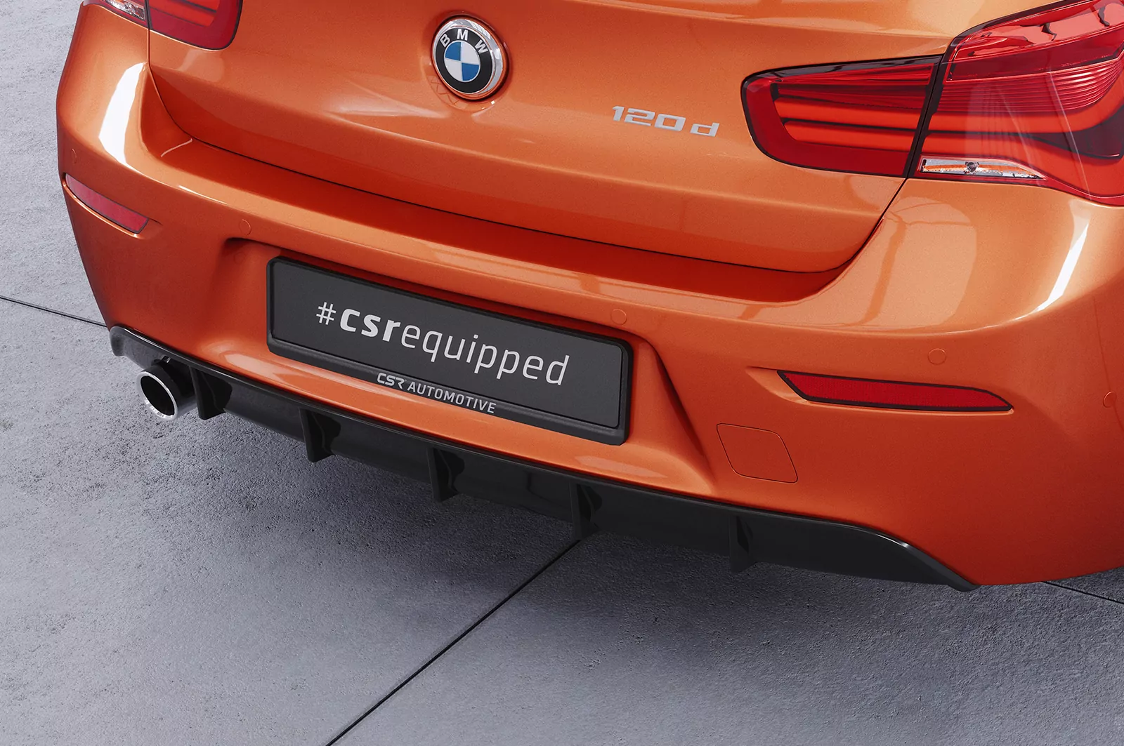 Heckansatz für BMW 1er F20 / F21 LCI HA258 Strukturiert (schwarz matt)