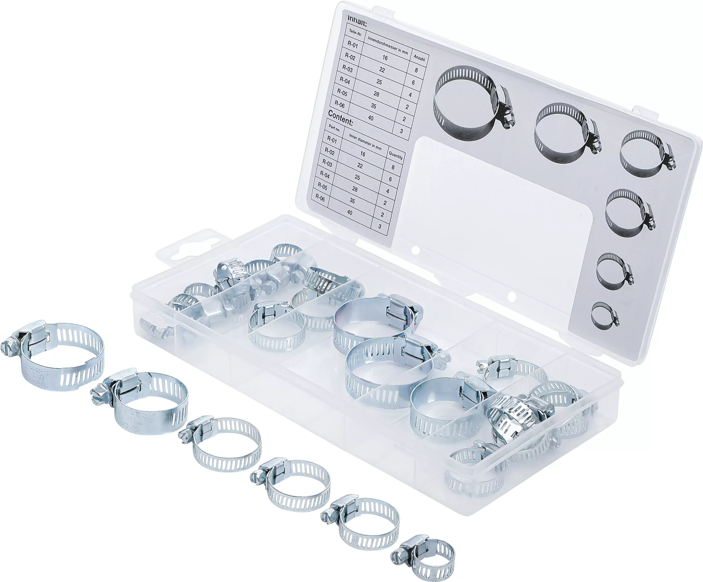 Schlauchklemmen-Sortiment | 25-tlg.