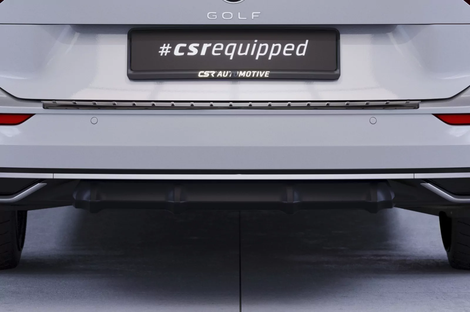 Heckansatz für VW Golf 8 (Typ CD) HA370 Schwarz Strukturiert