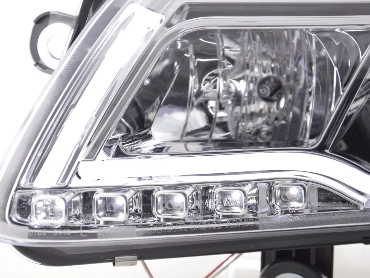Scheinwerfer Set Daylight LED TFL-Optik Audi A6 Typ 4F Bj. 04-08 chrom für Rechtslenker