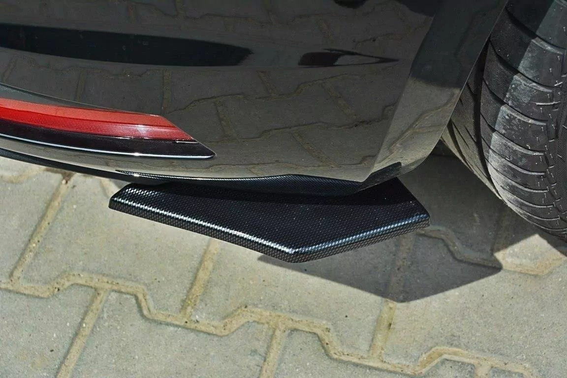 Heck Ansatz Flaps Diffusor Passend Für Diffusor Passend Für SEAT LEON III CUPRA / FR Schwarz Hochglanz Schwarz Hochglanz