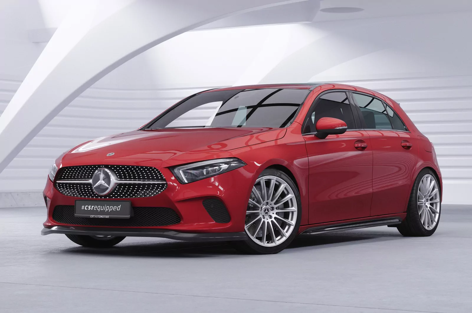 Seitenschweller für Mercedes Benz A-Klasse (W177) SS490 Schwarz Strukturiert