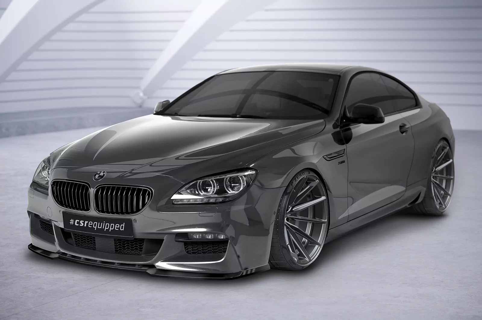 Cup-Spoilerlippe mit ABE für BMW 6er F12/F13/F06 CSL598 Schwarz Strukturiert