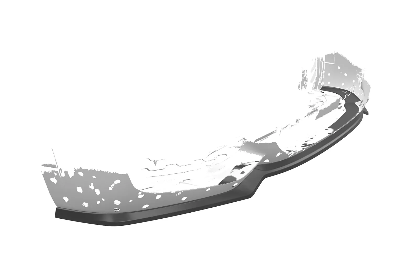 Cup-Spoilerlippe mit ABE für BMW X4 (F26) M-Paket CSL558 Schwarz Strukturiert