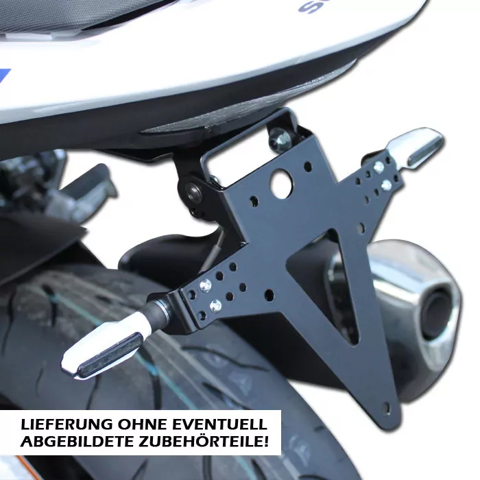 Kennzeichenhalter | SUZUKI GSR 750 | 11-16 verstellbar | schwarz | inkl. Reflektorhalter
