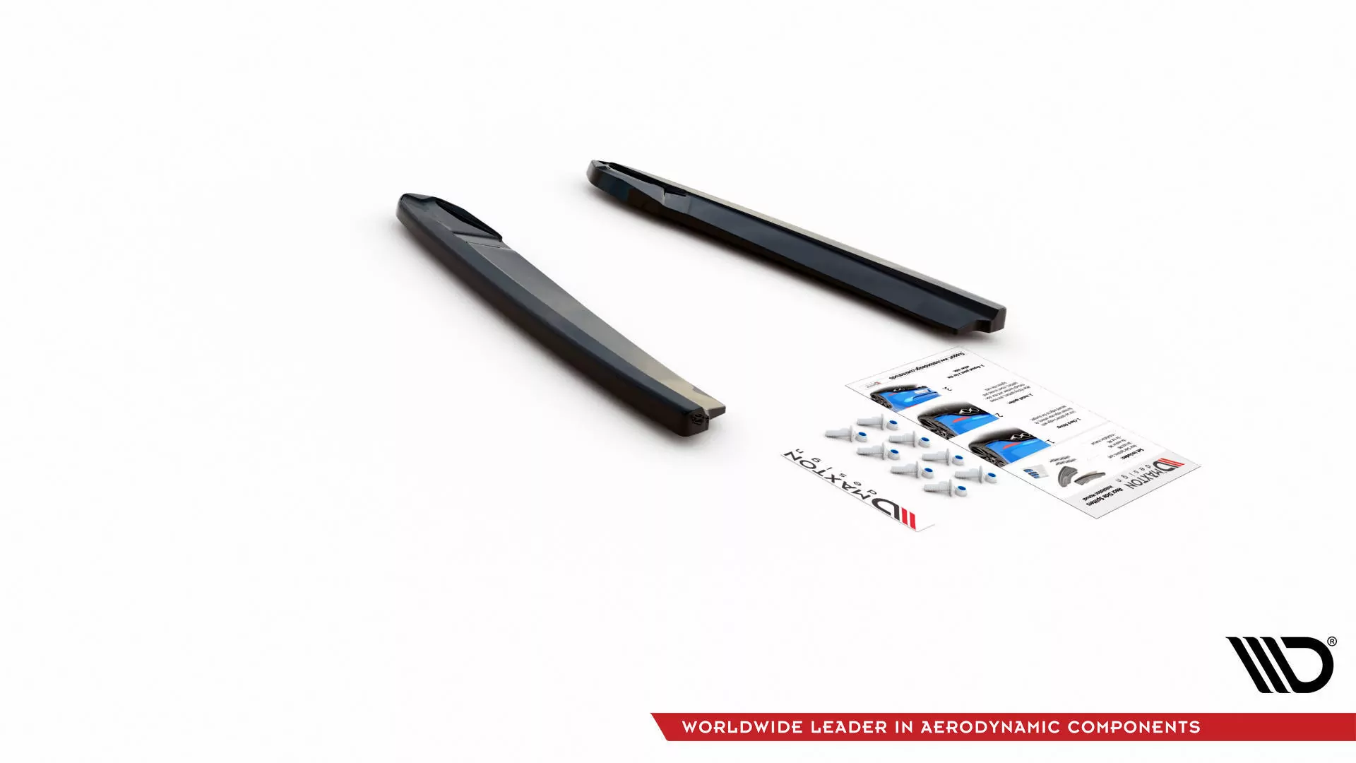 Heck Ansatz Flaps Diffusor V.4 Für Skoda Octavia RS Mk4 Schwarz Hochglanz