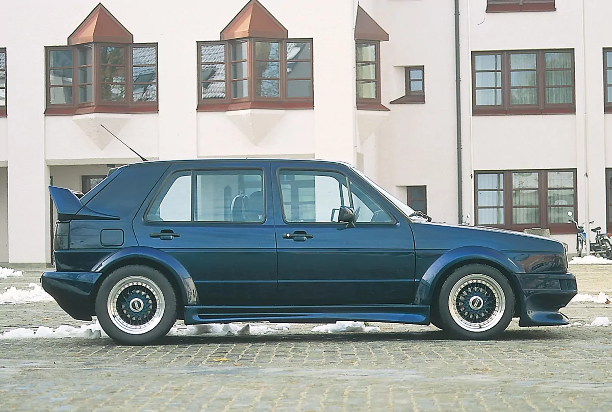 Rieger Heckflügel Breitbau II für VW Golf 2 |  83-91 mit seitl. Ansätzen